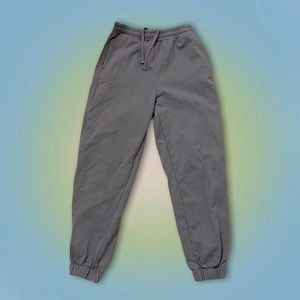 h&m blue baggy drawstring sweatpants